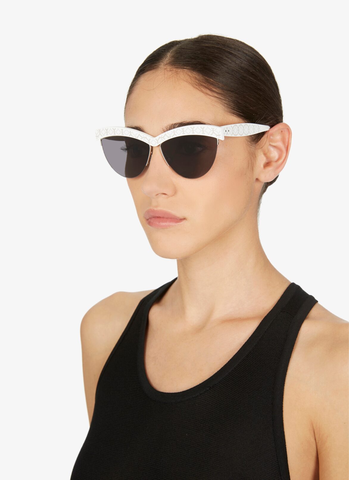 GLASSES LUNETTES WHITE/GREY ALAÏA WHITE-WHITE-GRAY  GLASSES LUNETTES WHITE/GREY